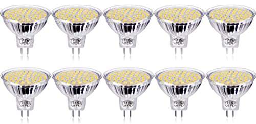 GVOREE MR16 GU5.3 LED Lampen Neutralweiss,450lm,Ersatz für 40W Halogenlampen,5W,12V AC/DC,Neutralweiß 4000K,120° Ausstrahlungswinkel, LED Spot 10er Pack von GVOREE