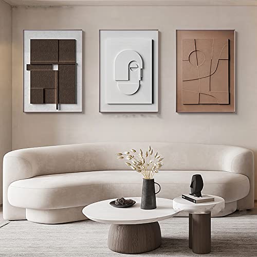 GVOZI Leinwand-Wandkunst Moderne Minimalistische Bilder Nordic Braun Geometrische Abstrakte Leinwand Malerei Wandkunst Ästhetische Poster Für Wohnzimmer Dekor 50x70cm von GVOZI