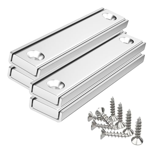 Rechteckmagnete, 4 Stück Rechteckmagnete, 60x13,5x5mm Neodymium Magnets, Multifunktions Rechteckmagnete, Magnets Screwable Flat, mit Schrauben, für Whiteboard, Kühlschrank, Magnettafel Rechteckmagnete, 4 Stück Rechteckmagnete, 60x13,5x5mm Neodymium Magnets, Multifunktions Rechteckmagnete, Magnets Screwable Flat, mit Schrauben, für Whiteboard, Kühlschrank, Magnettafel von GVPOELR