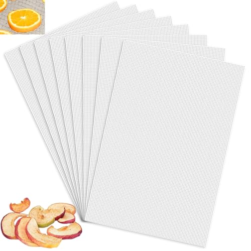Silikon Dehydrator Blätter, 8 Stück 38,5x28,5cm Blätter Rechteck Dörrfolie, Antihaft Obst Dehydrator, Dörrfolie für Dörrautomat, Dampfgarer Netz Backmatte für Obsttrockner Silikon Dehydrator Blätter, 8 Stück 38,5x28,5cm Blätter Rechteck Dörrfolie, Antihaft Obst Dehydrator, Dörrfolie für Dörrautomat, Dampfgarer Netz Backmatte für Obsttrockner von GVPOELR