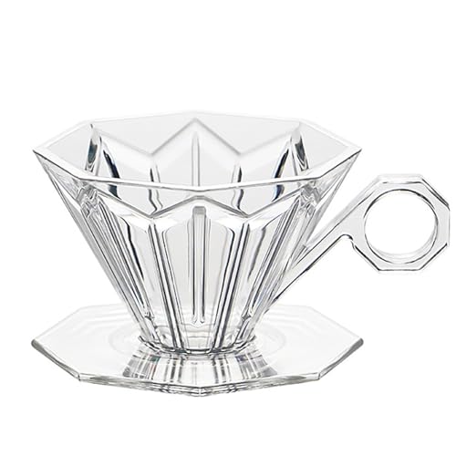 GVRGO Pour Over Dripper Compatible with V60-1-2 Tassen, wiederverwendbarer harziger langsamer Filterkegel für Reisen, Camping, Büro, Zuhause, Kaffeemaschine, Brühgeschenk, transparent GVRGO Pour Over Dripper Compatible with V60-1-2 Tassen, wiederverwendbarer harziger langsamer Filterkegel für Reisen, Camping, Büro, Zuhause, Kaffeemaschine, Brühgeschenk, transparent von GVRGO
