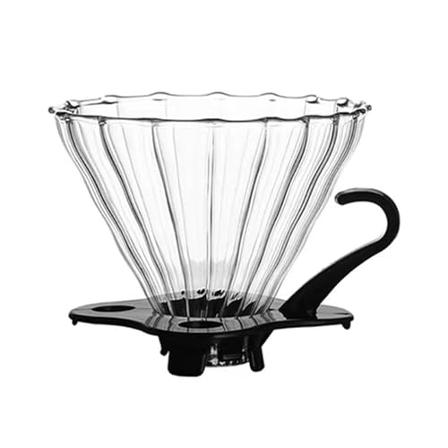 Compatible with V60 02 Cone Glass Coffee Dripper, 1-4 Tassen, Übergießbare Kaffeemaschine, Wiederverwendbare Kaffeefiltertasse, Langsam brühendes Zubehör für Zuhause, Cafe, Party Compatible with V60 02 Cone Glass Coffee Dripper, 1-4 Tassen, Übergießbare Kaffeemaschine, Wiederverwendbare Kaffeefiltertasse, Langsam brühendes Zubehör für Zuhause, Cafe, Party von GVRGO
