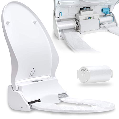 DANOSAN Hygiene-WC-Sitz mit UV-Desinfektion, Schutz vor Viren und Keimen, Setangebott inkl. 5 Rollen Sanitärfolie von GVS