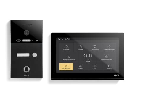 GVS - 1-Familienhaus IP Video Türsprechanlage AVS5545U - Mit 1x10 Zoll Monitor, App, HD-Kamera & Türöffner Funktion (Fingerprint/RFID) - Türklingel Sprechanlage Gegensprechanlage von GVS