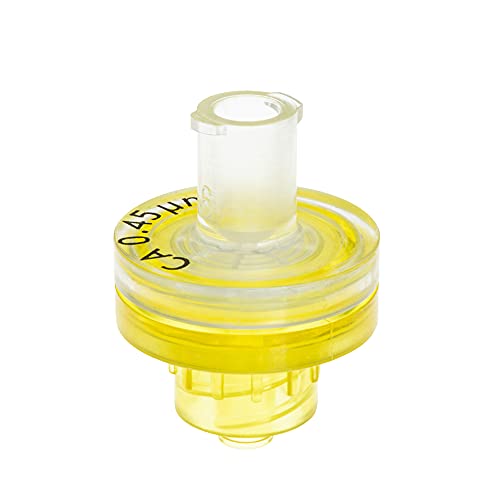 GVS Filter Technology, Spritzenfilter, ABLUO, 13mm,CA Membran, 0.45µm, Acrylic Gehäuse, Yellow Color, 10/pk von GVS