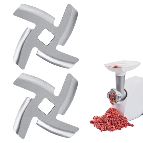 GVSS 2 Stück Fleischwolfmesser aus Edelstahl, 47 mm, Fleischwolf, elektrische und manuelle Ersatzteile, kompatibel mit Fleischwolf mit 8,3 mm Öffnung GVSS 2 Stück Fleischwolfmesser aus Edelstahl, 47 mm, Fleischwolf, elektrische und manuelle Ersatzteile, kompatibel mit Fleischwolf mit 8,3 mm Öffnung von GVSS