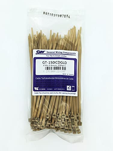 GW Kabelbinder-Technik, Kabelbinder 150 x 3,6 mm dunkelgolden, 100 Stück, GT-150ICDGLD GW Kabelbinder-Technik, Kabelbinder 150 x 3,6 mm dunkelgolden, 100 Stück, GT-150ICDGLD von GW Kabelbinder-Technik GmbH