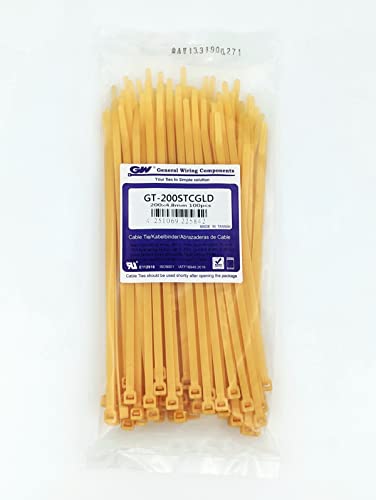 GW Kabelbinder-Technik, Kabelbinder 202 x 4,8 mm golden, 100 Stück, GT-200STCGLD GW Kabelbinder-Technik, Kabelbinder 202 x 4,8 mm golden, 100 Stück, GT-200STCGLD von GW Kabelbinder-Technik GmbH