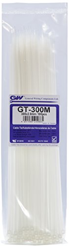GW Kabelbinder-Technik, Kabelbinder 300 x 2,8 mm, natur, 100 Stück, GT-300MC von GW Kabelbinder-Technik