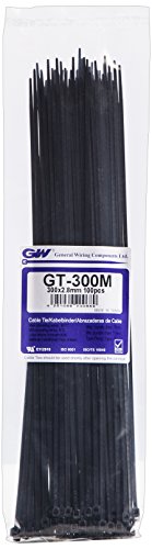 GW Kabelbinder-Technik, Kabelbinder 300 x 2,8 mm, schwarz, 1000 Stück, GT-300MB von GW Kabelbinder-Technik