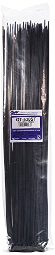GW Kabelbinder-Technik, Kabelbinder 530 x 4,8 mm, schwarz, 100 Stück, GT-530STBC von GW Kabelbinder-Technik