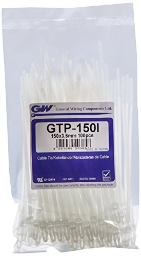 GW Kabelbinder-Technik, Kabelbinder mit Spreizanker 151 x 3,6 mm, natur, 100 Stück, GTP-150IC von GW Kabelbinder-Technik