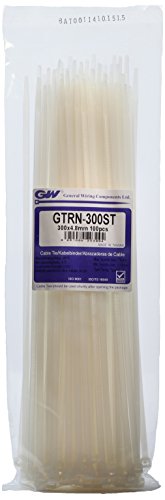 GW Kabelbinder-Technik, Kabelbinder wiederlösbar 300 x 4,8 mm, natur, 100 Stück, GTRN-300STC von GW Kabelbinder-Technik