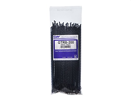 GW Kabelbinder-Technik, Wiederlösbare Kugelkabelbinder aus PA 6.6, schwarz, 200 mm lang, 100 Stück, GTRB-200BC von GW Kabelbinder-Technik GmbH