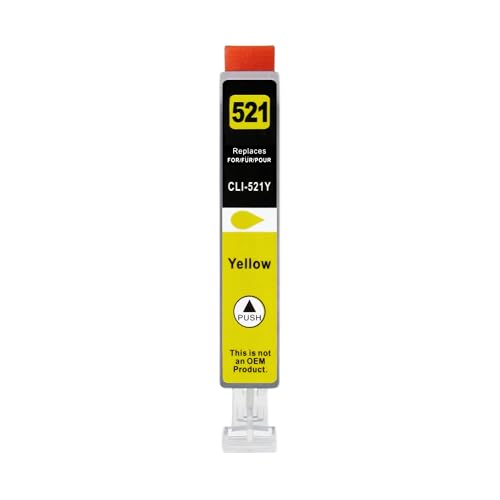 1 XXL Druckerpatrone kompatibel zu CLI-521 Y Gelb für Canon PIXMA IP3600 IP4600 IP4600x IP4700 MP540 MP540x MP550 MP560 MP620 MP620B MP630 MP640 MP980 MP990 MX860 MX870 von GWA-Handel