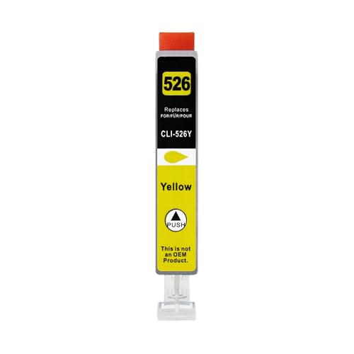1 XXL Druckerpatrone kompatibel zu CLI-526 Y Gelb für Canon PIXMA IP4850 IP4950 IX6550 MG5150 MG5250 MG5350 MG6150 MG6250 MG8150 MG8250 MX715 MX885 MX895 von GWA-Handel
