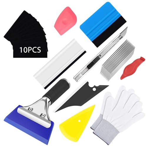 30PCS Auto Folierungs Werkzeug Set: Rakelset zum Folieren Werkzeug Rakel für Folie Car Wrapping Werkzeuge mit Cuttermesser Filzrakel Schaber und Kantenschneider für Tönungsfolie Wrap von GWAEPU