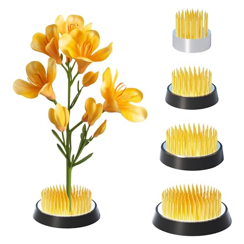 GWAEPU 4 Stück Blumensteckigel Runder: Blumenigel aus Kupfer Wiederverwendbar Steckigel mit Edelstahlbasis für Blumenarrangements Wohnzimmer Blumenladen von GWAEPU