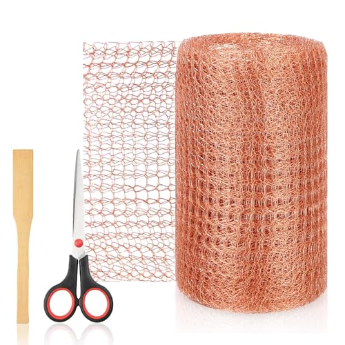 12.7 cm x 12 m Kupfernetz Gegen Schnecken: GWAEPU Schneckenschutz Kupfergeflecht mit Schere 100% Reines Kupferband für Schnecken Maus Vögel Nager von GWAEPU