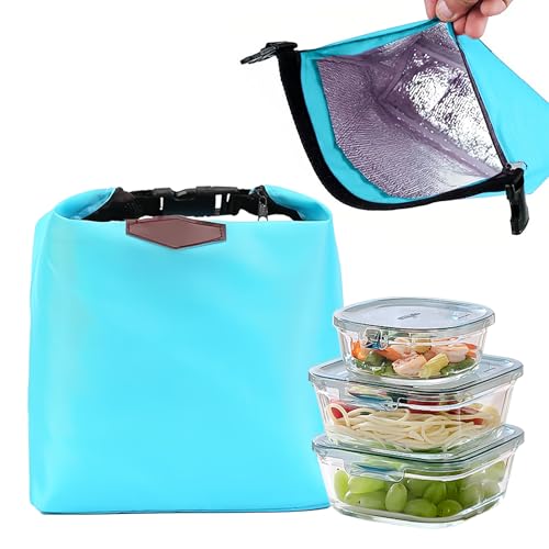 GWAWG Cool Bag, Heat Insulation Bag, Small Lunch Bag with Zip, Portable Lunch Box Bag, Outdoor Picnic Bag, Mini Lunch Box for Outdoor Travel Work von GWAWG