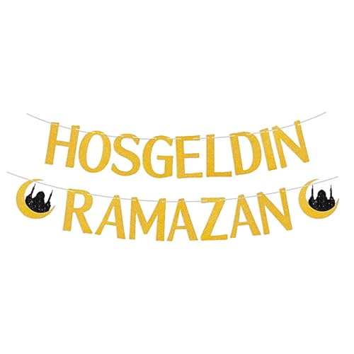 GWAWG Hosgeldin Ramazan Deko Girlande Dekor Islam Banner Ramadan Deko Hoşgedin von GWAWG