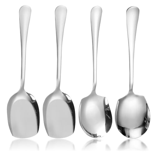 GWAWG 4 Stück Servierlöffel Aus Edelstahl Mit Langen Griffen, Salatlöffel Großer Löffel Esslöffel für Bankett Buffet Restaurant, Salatbesteck Set GWAWG 4 Stück Servierlöffel Aus Edelstahl Mit Langen Griffen, Salatlöffel Großer Löffel Esslöffel für Bankett Buffet Restaurant, Salatbesteck Set von GWAWG