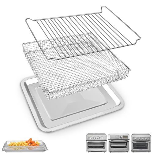 Air Fryer Tray Replacement for Cuisinart TOA-60 TOA-65 Toaster Air Fryer Convection Oven, 11.5 * 10'' Non-stick Mesh Air Fryer Stainless Steel Basket Wire Rack Accessories Parts, Dishwasher Safe von GWBSXM