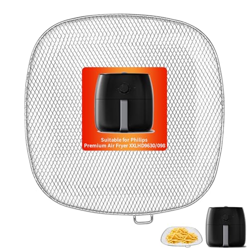 GWBSXM Air Fryer Tray Replacement for Philips HD9630 Airfryer XXL, 9"×8.15.2 cm SUS 304 Stainless Steel Air Fryer XXL Accessories Replacement Parts Basket for Philips HD9656 HD9760 HD9860 HD9870 Air von GWBSXM