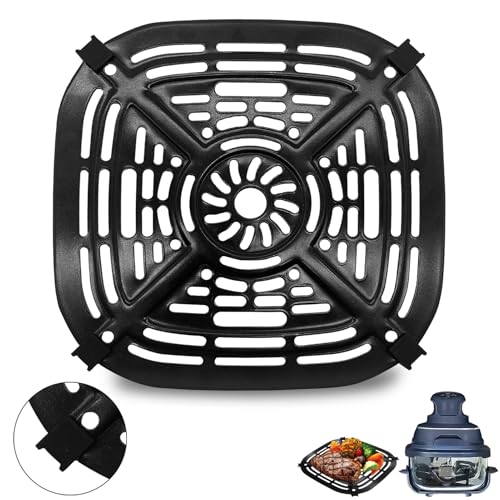 GWBSXM Luftfräter Zubehör für Ninja Crispi tragbare 3.8L 4 in1 FN101UKGY Luftfräter, Luftfräter Ersatzteile Grill Pan Grill Platte Crisper Platte Rack Tray mit Gummistoßfänger von GWBSXM