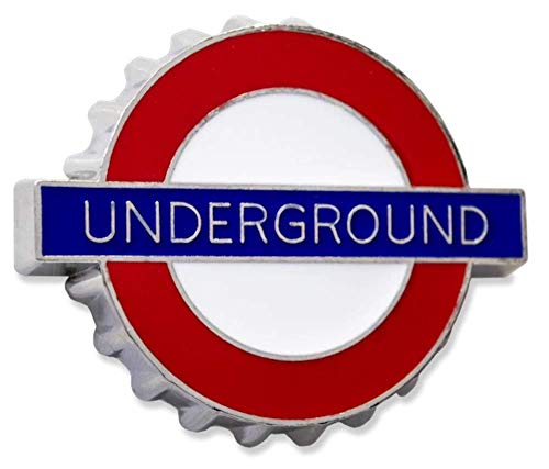 GWC Kühlschrankmagnet mit London-U-Bahn-Schild, U-Bahn, Metall, Flaschenöffner von GWC
