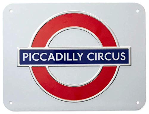 GWC London Underground Zeichen, Piccadilly Circus, Medium Metall Schild von British Heritage Brands