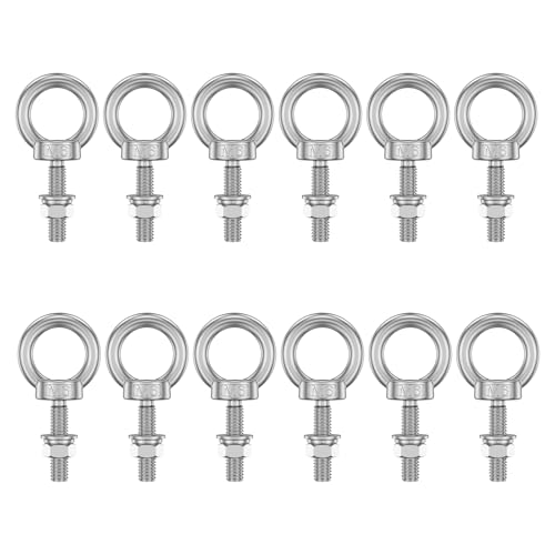 12 Stück Ringschraube M6 Edelstahl Tragfähigkeit 50 Kg Augenschraube mit Mutter Federscheibe Dichtung Ringmutter Ringschrauben Set zum Befestigen Aufhängen 12 Stück Ringschraube M6 Edelstahl Tragfähigkeit 50 Kg Augenschraube mit Mutter Federscheibe Dichtung Ringmutter Ringschrauben Set zum Befestigen Aufhängen von GWCYMYD