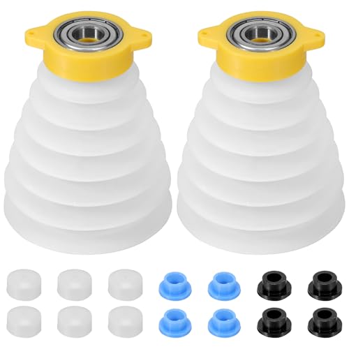 2 Stück Bohrstaubfänger Silikon Einziehbar Bohrer Staubschutz mit 14 Gummiringe Lagerdesign Staubfänger für Bohrer Elektrohämmer Schlagbohrmaschinen Handbohrmaschinen von GWCYMYD