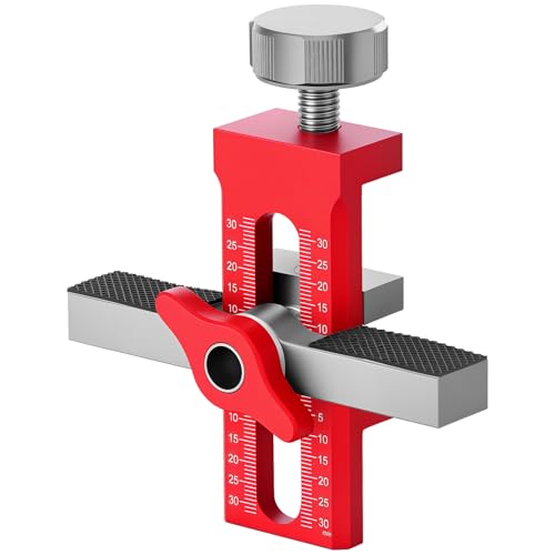 2-in-1 Schranktür Montagehilfe Aluminiumlegierung Einstellbarer Schranktür Installation Positioner 110x103mm mit Doppelreihiger Skala Installationspositionierer für Schranktüren (Stil 1) von GWCYMYD