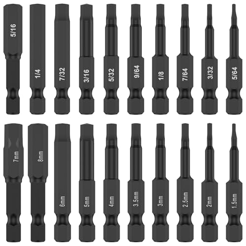 20pcs Hex Bits Metrisch Imperial 1,5-8mm Inbus Bitsatz mit Starkem Magnetkopf Rostfrei Hex Sechskant Schraubendreher Bits für Akkuschrauber Handschrauber Bohrmaschinen 20pcs Hex Bits Metrisch Imperial 1,5-8mm Inbus Bitsatz mit Starkem Magnetkopf Rostfrei Hex Sechskant Schraubendreher Bits für Akkuschrauber Handschrauber Bohrmaschinen von GWCYMYD
