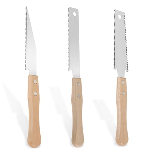 3 Stück Feinsäge 31cm Kohlenstoffstahl Bündigschnittsäge mit Komfortabler Holzgriff Scharfe Zugsäge Japansäge Holzsäge für Holzbearbeitung 3 Stück Feinsäge 31cm Kohlenstoffstahl Bündigschnittsäge mit Komfortabler Holzgriff Scharfe Zugsäge Japansäge Holzsäge für Holzbearbeitung von GWCYMYD