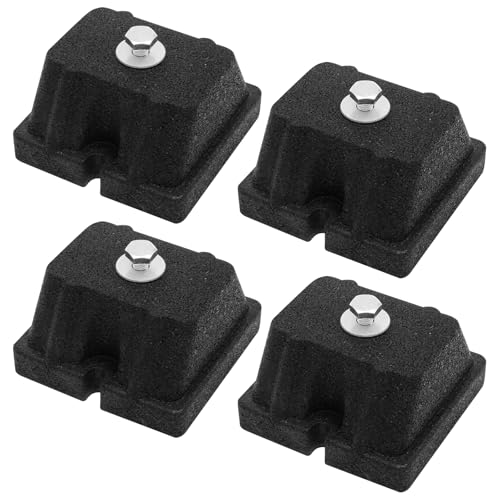4 Stück Bodenkonsole Dämpfungssockel 12x12x6,5 cm Gummipuffer Schwingungsdämpfer Hochwirksame Stoß- und Geräuschreduzierung Wärmepumpe Antivibrationsfüße für Außenklimaanlagen Wärmepumpen von GWCYMYD