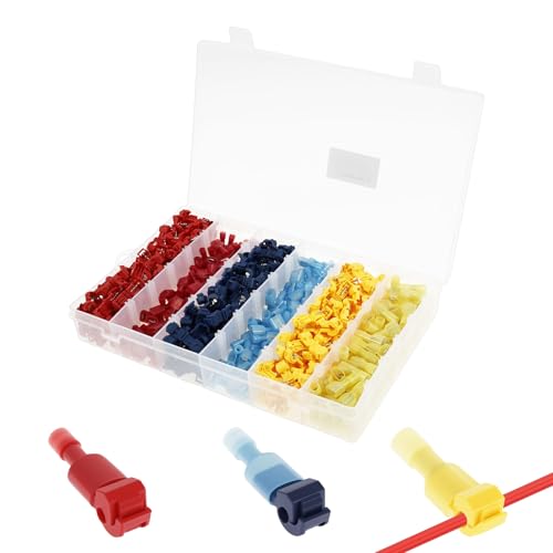 480 Stück T-Tap Abzweigverbinder Set 0,5–4,0 mm² Schnellverbinder Kabel Gute Leitfähigkeit Kabeldieb Stromdieb KFZ für Privathaushalte Gewerbe von GWCYMYD