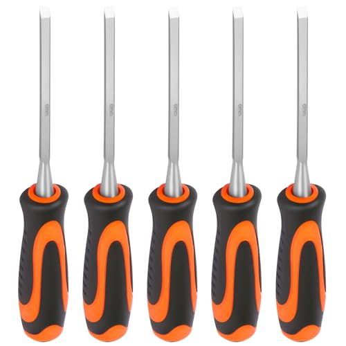 5 Stück Stechbeitel Set 6mm mit 25° Keilwinkel Stemmeisen mit Schutzkappe Scharf Holzmeißel Stechbeitel-Satz für Schreiner Zimmerer 5 Stück Stechbeitel Set 6mm mit 25° Keilwinkel Stemmeisen mit Schutzkappe Scharf Holzmeißel Stechbeitel-Satz für Schreiner Zimmerer von GWCYMYD