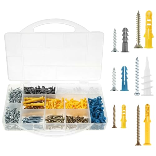 510 Stück Schrauben und Dübel Set M6/M7/M8 Dübel Schrauben Set Reparatur Vergrößerter Löcher Schraubenset Gipskartondübel für Trockenbauwände Ziegel Beton Gipskartonplatten 510 Stück Schrauben und Dübel Set M6/M7/M8 Dübel Schrauben Set Reparatur Vergrößerter Löcher Schraubenset Gipskartondübel für Trockenbauwände Ziegel Beton Gipskartonplatten von GWCYMYD