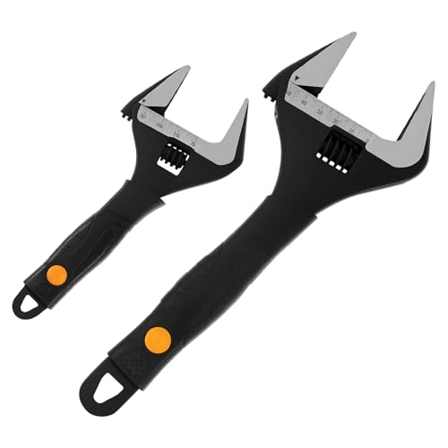 GWCYMYD 2 Stück Rollgabelschlüssel 15/25cm Verstellbarer Schraubenschlüssel mit Graduierung Hohe Härte Einmaulschlüssel Adjustable Wrench Maulschlüssel für Haus Auto Sanitär GWCYMYD 2 Stück Rollgabelschlüssel 15/25cm Verstellbarer Schraubenschlüssel mit Graduierung Hohe Härte Einmaulschlüssel Adjustable Wrench Maulschlüssel für Haus Auto Sanitär von GWCYMYD