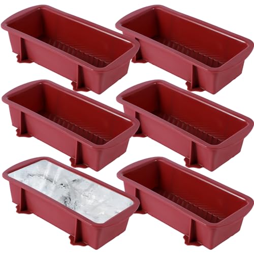 GWCYMYD 6 Stück Große Eiswürfelform für Eisbad 17x8x4cm Silikon Eiswürfelform rutschfest Langlebig Leicht zu Entformen Eisblock Form für Kühlschränke Gefrierschränke Eisbäder von GWCYMYD