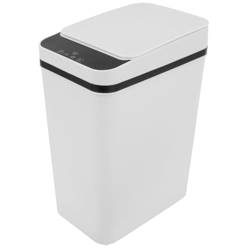 GWCYMYD Sensor Mülleimer 12L PP Abfalleimer Küche mit Deckel Infrarotsensor Berührungsloser Mülleimer Badezimmer Mülleimer Küchenabfalleimer für Küchen Wohnzimmer Schlafzimmer Büros (Weiß) von GWCYMYD