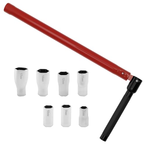 GWCYMYD Standhahnschlüssel 260x120x13 mm Kohlenstoffstahl Standhahnmutterschlüssel mit Hebelgriff Bequeme Aufbewahrung Robust Wasserhahn Montagewerkzeug für Bad Küche (8-17mm) von GWCYMYD