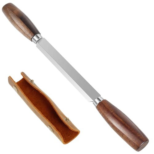 GWCYMYD Zugmesser Klingenlänge 146mm Ziehmesser mit Lederscheide Ziehklingenstahl Holzschnitzwerkzeuge zum Formen Schnitzen von Holz GWCYMYD Zugmesser Klingenlänge 146mm Ziehmesser mit Lederscheide Ziehklingenstahl Holzschnitzwerkzeuge zum Formen Schnitzen von Holz von GWCYMYD