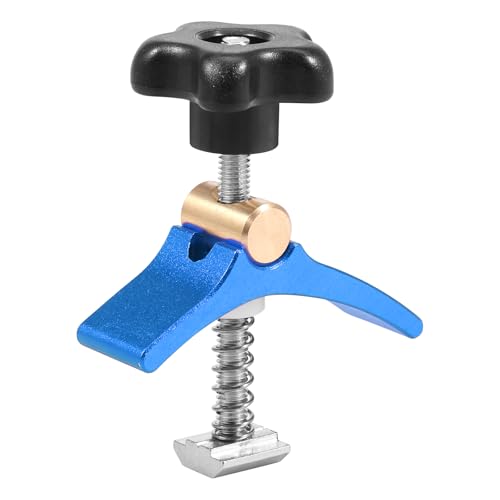 Niederhalter T-Nut Aluminiumlegierung T-Track Halteklammer Robust und Stabil T Nuten Klemme Niederhalter Klemme für Holz Metallbearbeitung (Blau) von GWCYMYD