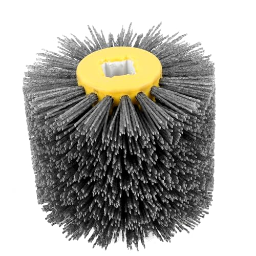Schleifbürste Schleifender Nylondraht 120x100x19mm Drahtdurchmesser Nylonbürste Multifunktional Polierbürste für Holzmöbel Polieren Polieren (80 Maschen, 10cm) von GWCYMYD
