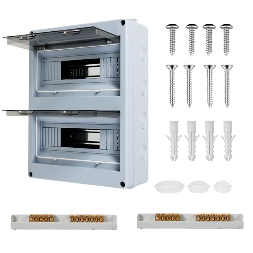 Sicherungskasten Aufputz 2 Reihig 24 Module Verteilerkasten Aufputz IP65 Wasserdicht Sicherungskasten Stromkasten für Gärten Garagen Terrassen Sicherungskasten Aufputz 2 Reihig 24 Module Verteilerkasten Aufputz IP65 Wasserdicht Sicherungskasten Stromkasten für Gärten Garagen Terrassen von GWCYMYD