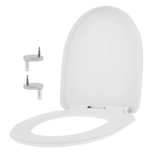 Toilettendeckel mit Absenkautomatik PP WC Sitz Ergonomisches Design Druckfest Klodeckel Toilettensitz für Die Meisten Toiletten von GWCYMYD