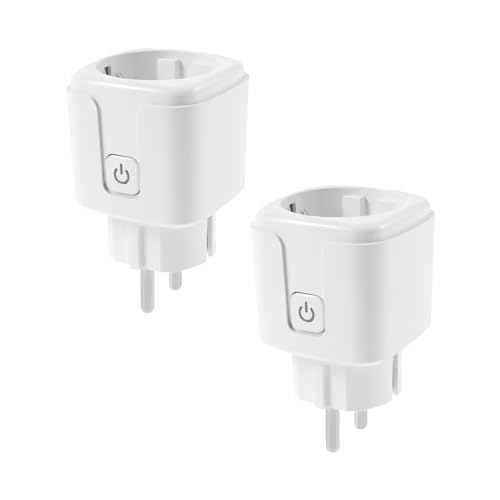 Zigbee Steckdose 16A Smarte Steckdose mit Strommessung Fernbedienung Sprachsteuerung Timer-Modus Zigbee Repeater für Zuhause Restaurant Bürogebäude Hotel (2 Stück) von GWCYMYD